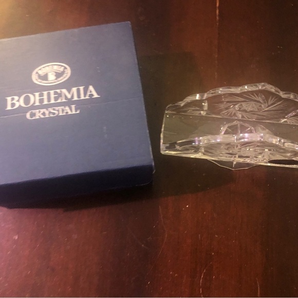 Vintage Bohemia Pinwheel Crystal Napkin Holder - Picture 3 of 8